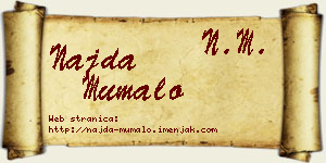 Najda Mumalo vizit kartica